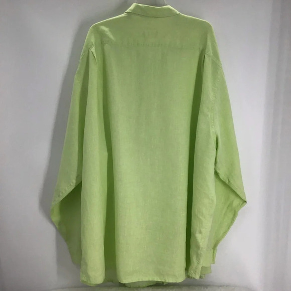 Tommy Bahama Men’s Relax 100% Linen Button-Down Shirt Light Green Size 4XT - Picture 2 of 9